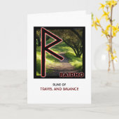 ルーンRaidho – 旅行とバランス カード (黄色い花)