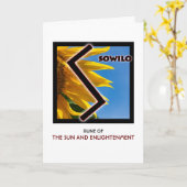 ルーンSowilo – 太陽と啓発 – ひまわり カード (黄色い花)