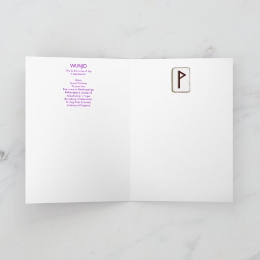 ルーンWunjo - Joy! カード (内部)