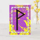 ルーンWunjo - Joy! カード (黄色い花)