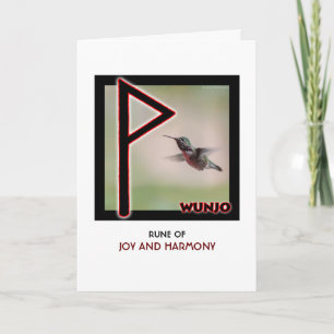 ルーンWunjo - Joy & Hummingbird -調和 カード
