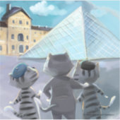 ルーヴルのビニールステッカー(様々なサイズ) シール (正面)