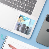 ルーヴルのビニールステッカー(様々なサイズ) シール (ノートパソコンとiPhone)