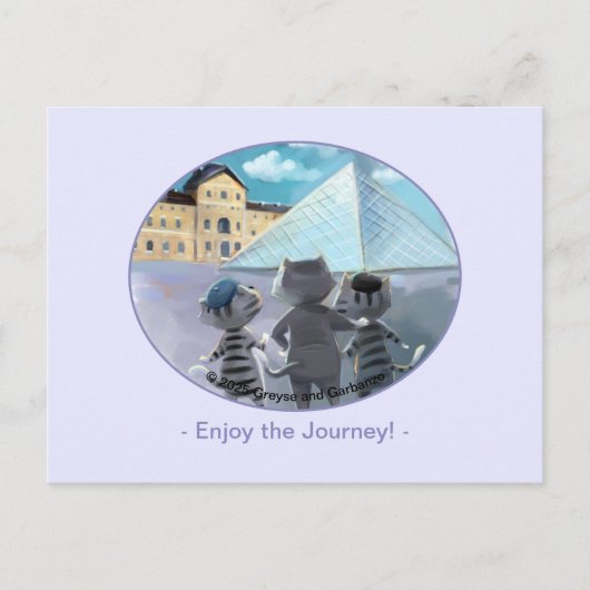 ルーヴルのポストカード – ハッピーカード（オプションの封筒） ポストカード (正面)