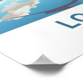 ルーヴルパリトラベルプリント ポスター (角)