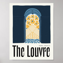 ルーヴルパリフランス抽象芸術旅行フローラアート ポスター