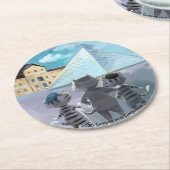 ルーヴルラウンド紙コースター（6セット） ラウンドペーパーコースター (アングル)