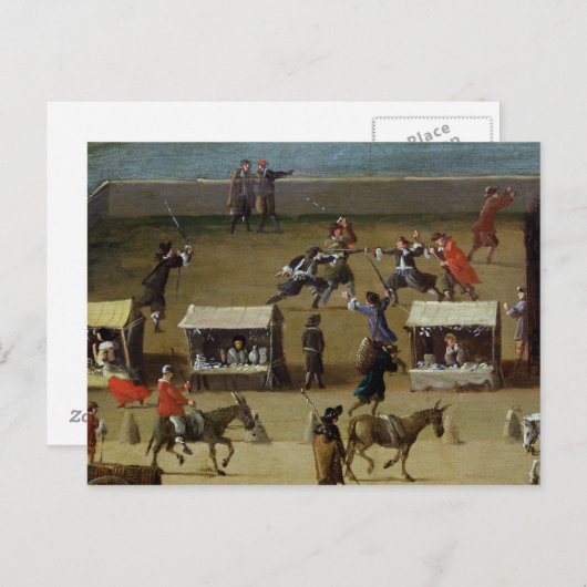 ルーヴル美術館とカレッジデクアトレネーションズ ポストカード (正面/裏面)