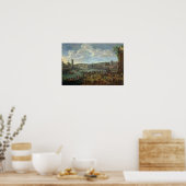 ルーヴル美術館とトゥールドゥネスレズの景色 ポスター (キッチン)