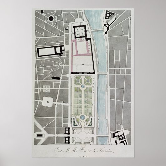 ルーヴル美術館にチュイルリー美術館に参加するためのデザイン ポスター (正面)