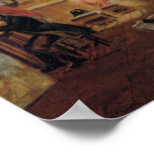 ルーヴル美術館のグランデ・ガレリーの眺め, 1841 ポスター (角)