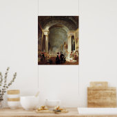 ルーヴル美術館のグランデ・ガレリーの眺め， 1841 ポスター (キッチン)