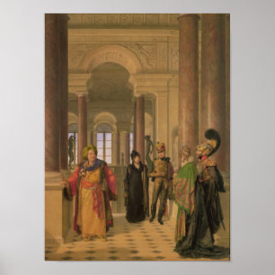 ルーヴル美術館のメイン階段, 1817 ポスター