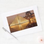 ルーヴル美術館の中庭にあるルーヴル美術館 長方形シール (封筒)