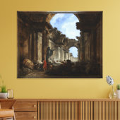 ルーヴル美術館の想像上の景色 キャンバスプリント (インサイチュ (リビング))