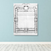 ルーヴル美術館の東建物のためのデザイン キャンバスプリント (インサイチュ (ウッドフロア))