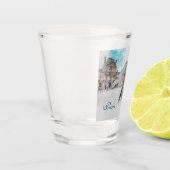 ルーヴル美術館の水彩スケッチ，フランス ショットグラス (左)