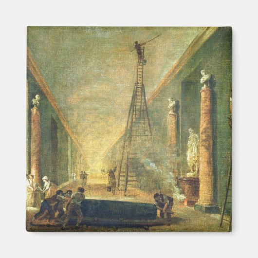 ルーヴル美術館の眺め マグネット (正面)