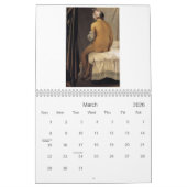 ルーヴル美術館の絵画 カレンダー (3月 2026)