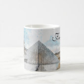 ルーヴル美術館コーヒーマグ – ヴィンテージパリフランス コーヒーマグカップ (中央)