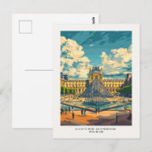ルーヴル美術館パリフランス旅行はがき ポストカード (正面/裏面)