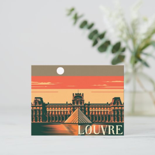 ルーヴル美術館：パリのエレガンスと文化グランデウ シーズンポストカード (スタンド正面)