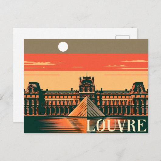 ルーヴル美術館：パリのエレガンスと文化グランデウ シーズンポストカード (正面/裏面)
