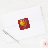 ルー中国のスタカスタムーの年Sシール スクエアシール (封筒)