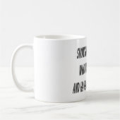 ルー著かんじき猫の引用文 コーヒーマグカップ (左)