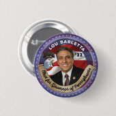 ルー選バ・バレッタ氏のペンシルバニア州知事 缶バッジ (正面&裏面)