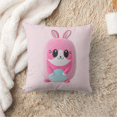 ルー・ルー。かわいいピンクの生き物。 クッション (ブランケット)