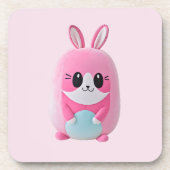 「ルー・ルー」可愛らしいピンク色の生き物 コースター (正面)