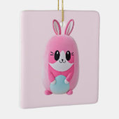 「ルー・ルー」可愛らしいピンク色の生き物 セラミックオーナメント (右)