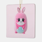 「ルー・ルー」可愛らしいピンク色の生き物 セラミックオーナメント (左)