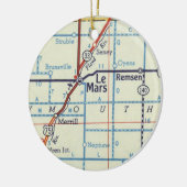 ル火星アイオワヴィンテージマップ セラミックオーナメント (左)