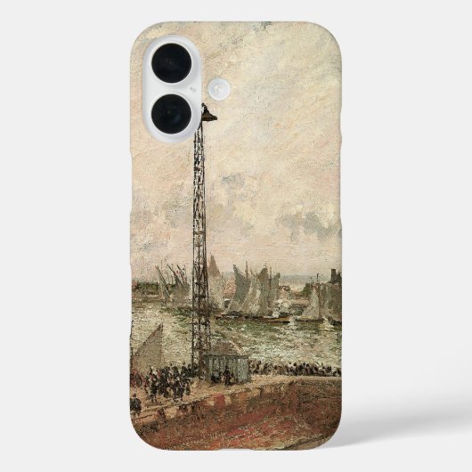 ル・アーヴル、パイロット桟橋、霧、ピサロ Case-Mate iPhoneケース (裏面)