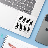 ル・キャット・ノワール、8匹の黒猫 シール (ノートパソコンとiPhone)