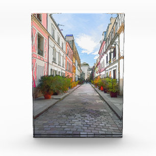 ル・クレミュー通り(Rue Cremieux)のカラフルな家 - パリ フォトブロック