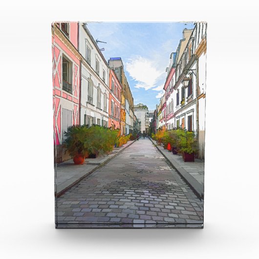 ル・クレミュー通り（Rue Cremieux）のカラフルな家 - パリ フォトブロック (正面)