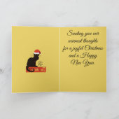 ル・シャ・ノエル クリスマス・パロディ 苦しそうな カット・アウト シーズンカード (内部)