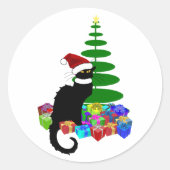 ル・シャ・ノワール サンタハット クリスマス ラウンドシール (正面)