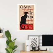 ル・シャ・ノワール 黒猫 ビンテージ広告ポスター ポスター (ホームオフィス)