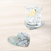 ル・ジャルダン（庭）　かわいい紫の花 ペーパーコースター (インサイチュ)