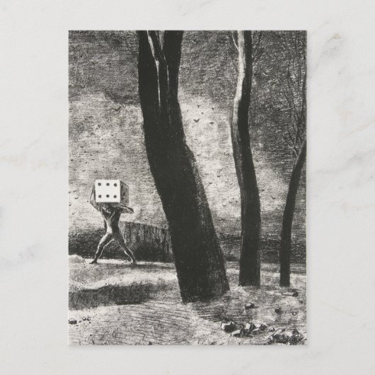 ル・ジュウル(ザ・プレイヤー)byオディロン・レドン ポストカード (正面)