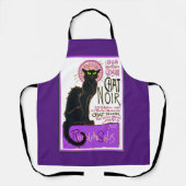 ル・チャット・ノワール、紫の黒猫。 エプロン (正面)