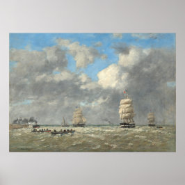 ル・ハーヴル - エドゥアール・ブーダン 美術 ポスター