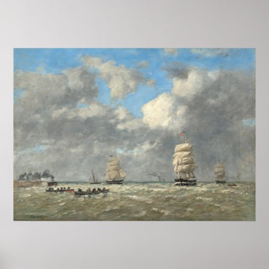 ル・ハーヴル - エドゥアール・ブーダン 美術 ポスター (正面)