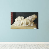 ル・ビソン彫刻のコピー キャンバスプリント (インサイチュ (ウッドフロア))