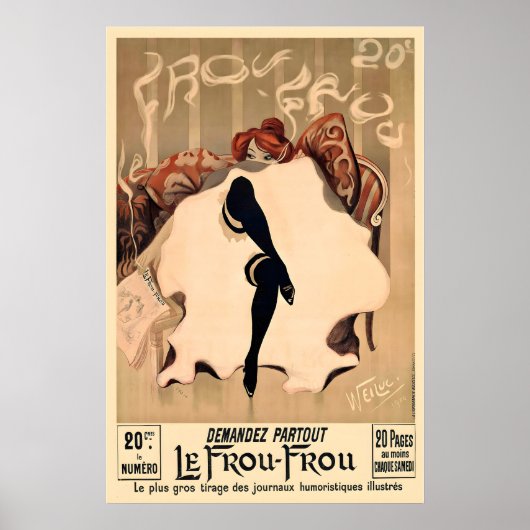 ル・フリュフリュ 1900 アール・ヌーヴォーポスター ポスター (正面)