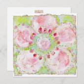 「ル・プリンテンプス」のシャワー招待状 招待状 (正面/裏面)